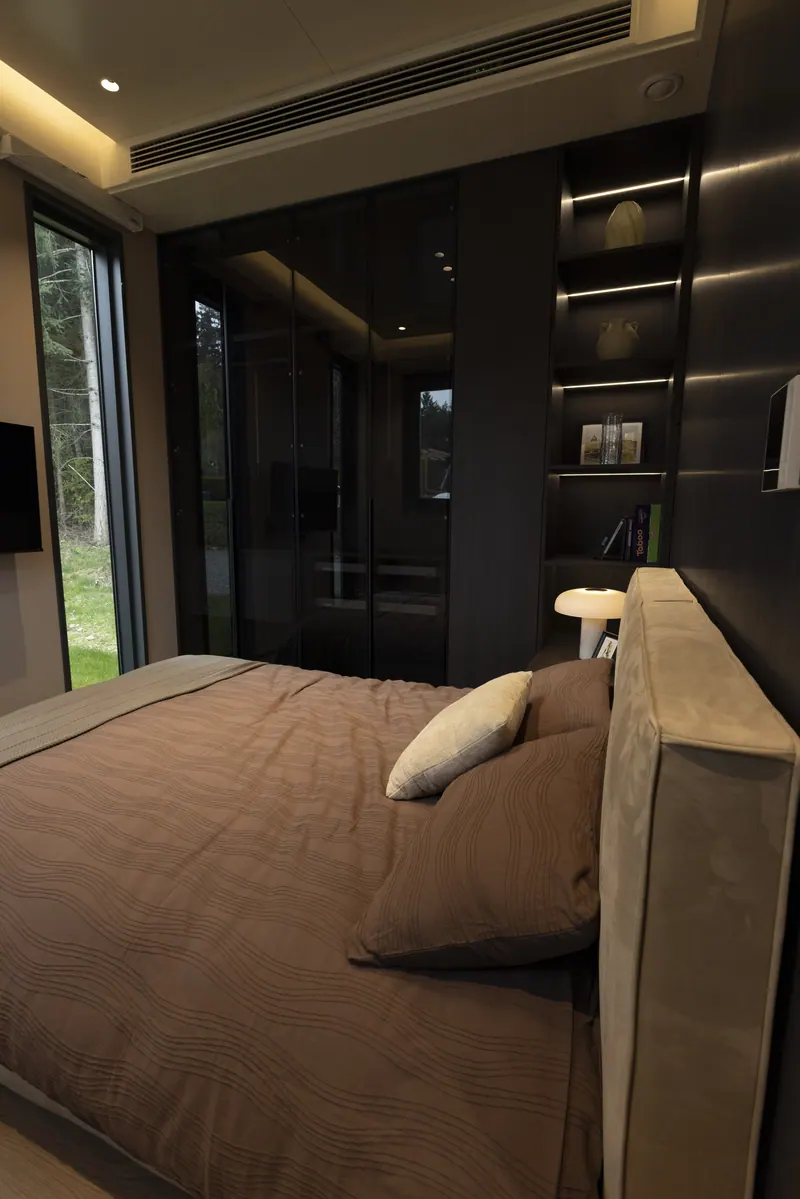 Ember bedroom with cove lighting